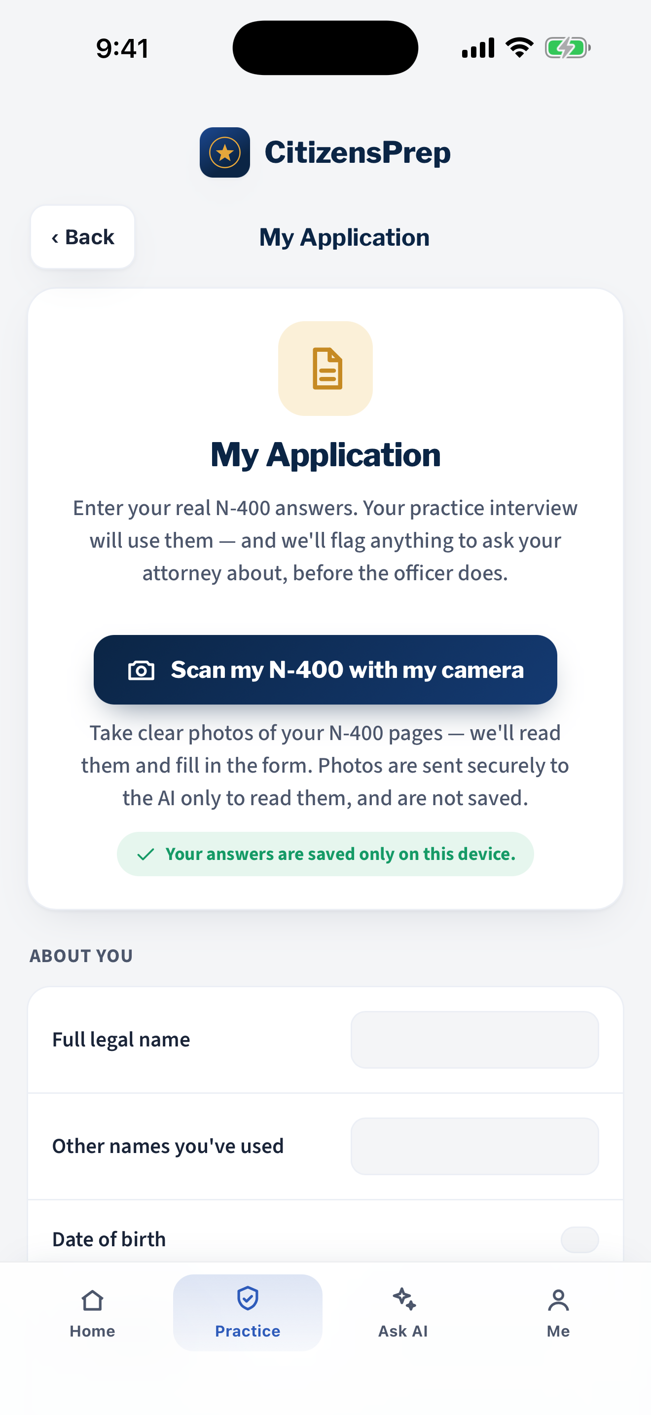 Scan your form
